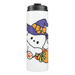 Paw-some Witch in Training – Cute Halloween Dog  Thermal Tumbler