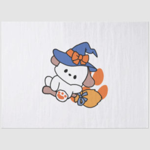 Paw-some Witch in Training – Cute Halloween Dog Tissue Paper