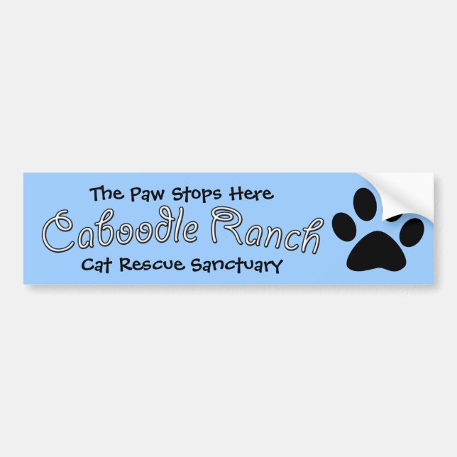 'Paw Stops Here' Bumper Sticker (Front)