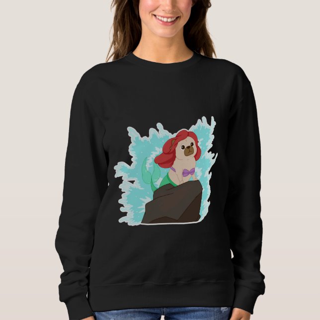 Paw-t of your world,  The Little mer-pug!  Classic Sweatshirt (Front)