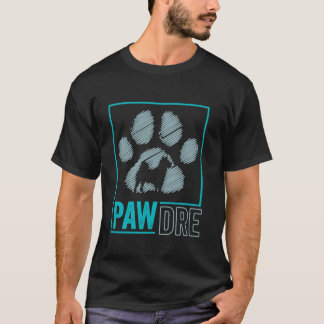 Pawdre Dog Dad Fur Daddy Paw Print Father s Day Do T-Shirt