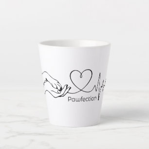 Pawfection One-Line Art – Minimalist Dog Lover Latte Mug