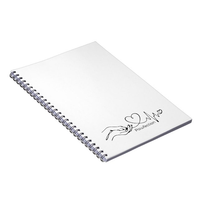 Pawfection One-Line Art – Minimalist Dog Lover Notebook (Right Side)