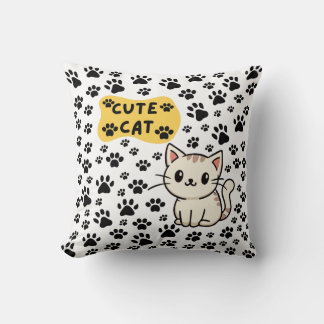 Pawfectly Cute Cat Cushion