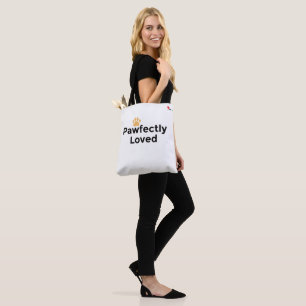 Pawfectly Loved Minimalist Pet Lover Tote Bag