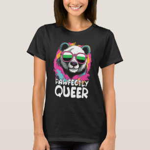 Pawfectly Queer Panda With Sunglasses Neutrois Fl T-Shirt