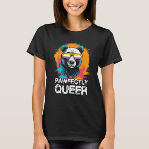 Pawfectly Queer Panda With Sunglasses Non Binary T-Shirt