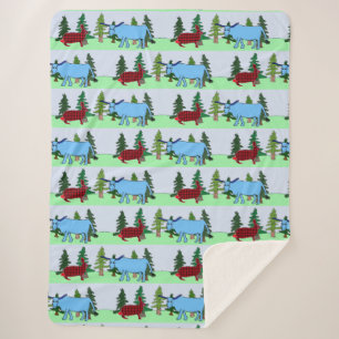 Pawl Bunnyan and Babe the Blue Ox blanket