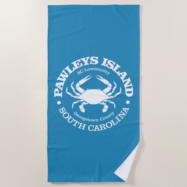 Pawleys Island (crab) Beach Towel (Front)