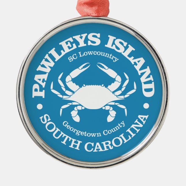 Pawleys Island (crab) Metal Tree Decoration (Front)