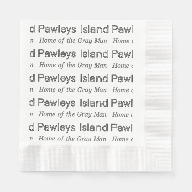 Pawleys Island Grey Man Napkin (Front)