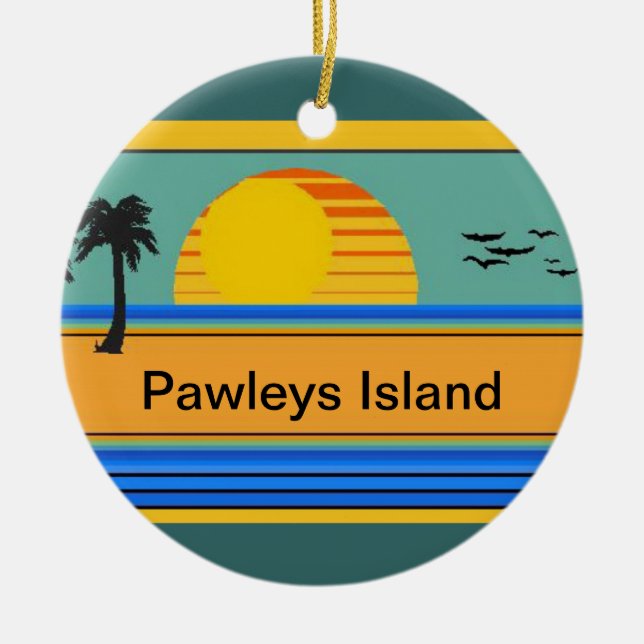 Pawleys Island, SC Ceramic Tree Decoration (Front)