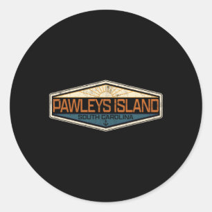 Pawleys Island South Carolina Distressed  Classic Round Sticker