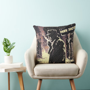 Pawn Shop Retro Urban Gritty Pop Art Style  Cushion