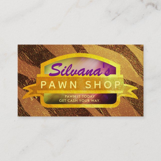 Pawn Shop Slogans Business Cards (Front)