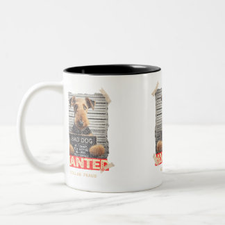 Pawnal Code: "Collar Fraud" - Bad Airedale Terrier Two-Tone Coffee Mug