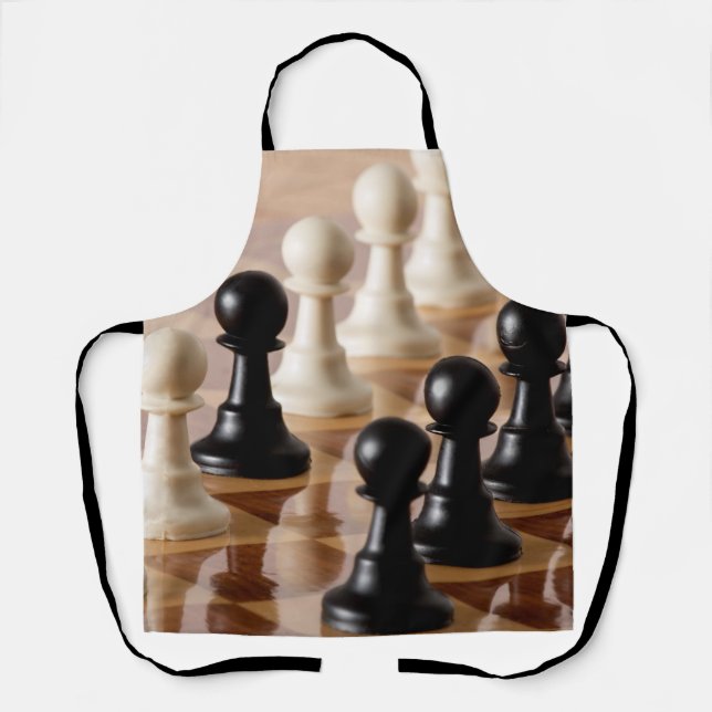 Pawns on Chess Board Apron (Front)