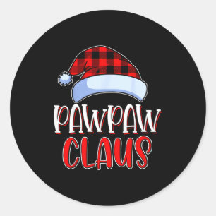 Pawpaw Claus Santa Family Matching Christmas Pajam Classic Round Sticker