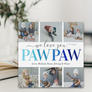 Pawpaw Father's Day Photo Collage Plaque