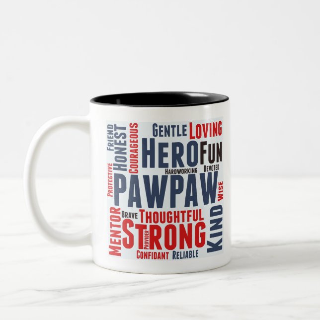 PawPaw Fathers Day Two-Tone Coffee Mug (Left)