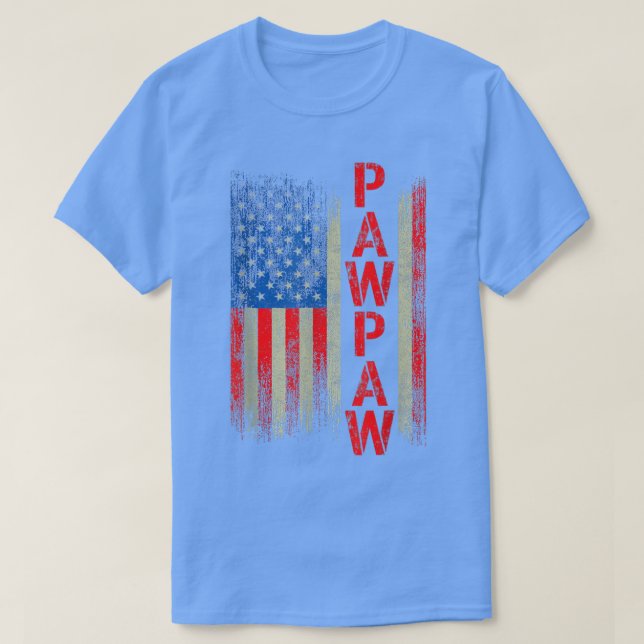 PawPaw Gift America Flag Gift For Men Father's Day T-Shirt (Design Front)