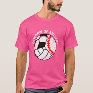 PawPaw Of Ballers Funny Baseball Volleyball Soccer T-Shirt