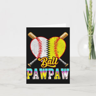 Pawpaw of both half baseball softball ice cream card