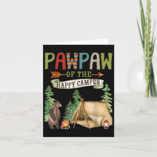 Pawpaw Of The Happy Camper First Birthday Camng Card