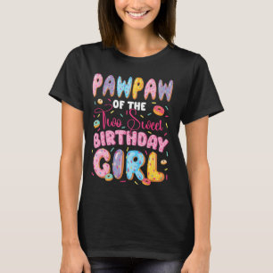 Pawpaw Of The Two Sweet Birthday Girl Doughnut 2Nd T-Shirt
