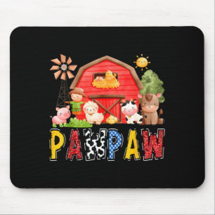 Pawpaw Red Farm Cow Birthday Boy Matching Family P Mouse Pad