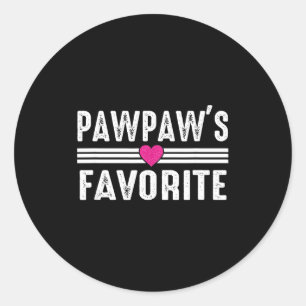Pawpaw's Favorite  Classic Round Sticker