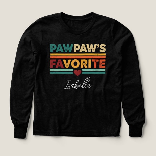 Pawpaw's Favorite Retro Simple Modern Script Name (Design Front)