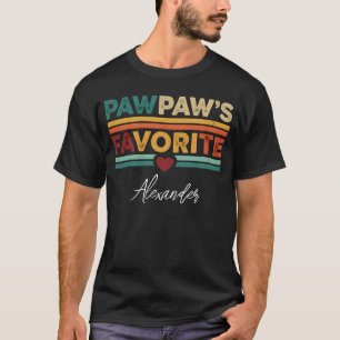 Pawpaw's Favorite Retro Simple Modern Script Name T-Shirt