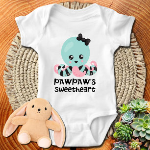 Pawpaw's Sweetheart  Kawaii Octopus Baby Bodysuit