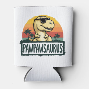 Pawpawsaurus Dinosaur Grandpa Saurus Father's Day Can Cooler