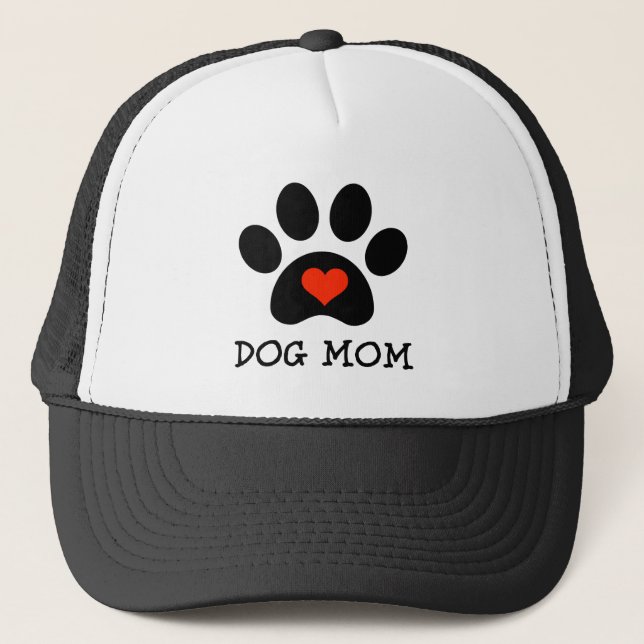 Pawprint Dog Mum Trucker Hat (Front)