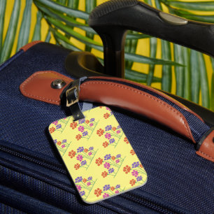 Pawprint Flower Garden Luggage Tag