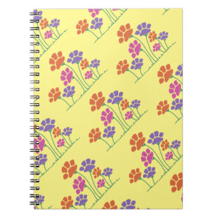Pawprint Flower Garden Notebook