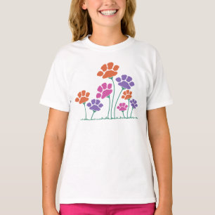 Pawprint Flower Garden T-Shirt
