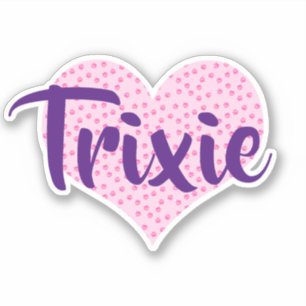 Pawprint heart personalised sticker