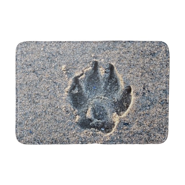 PAWPRINT IN THE SAND   BATH MAT (Front)