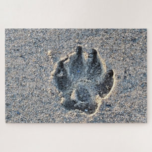 PAWPRINT IN THE SAND  JIGSAW PUZZLE