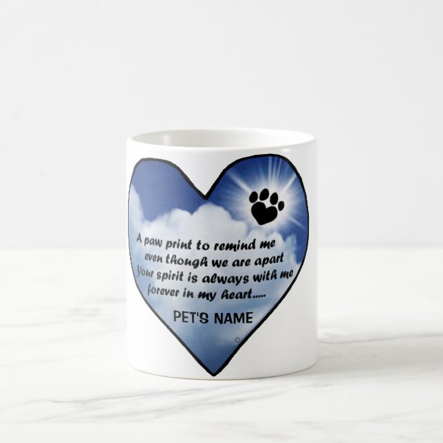 Pawprint Memorial Poem Coffee Mug (Center)