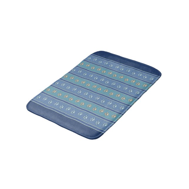 Pawprint Pattern Bath Mat (Angled)