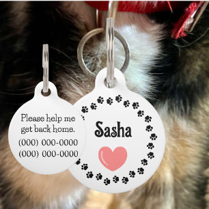  Pawprint Pet Tag