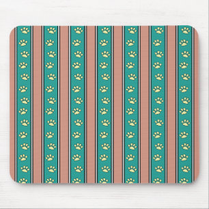 Pawprint Stripes Mouse Pad