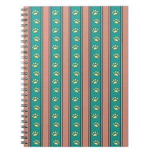 Pawprint Stripes Notebook