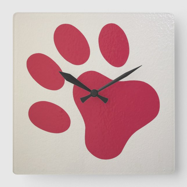 Pawprint Wall Clock (Front)
