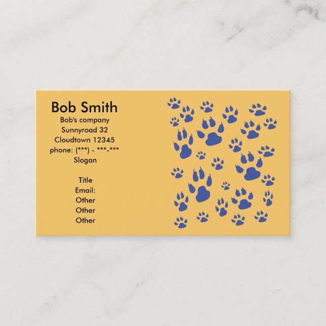 Pawprints Business Card (Front)