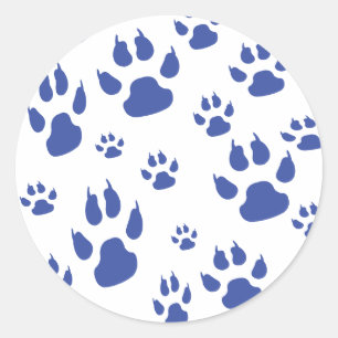 Pawprints Classic Round Sticker